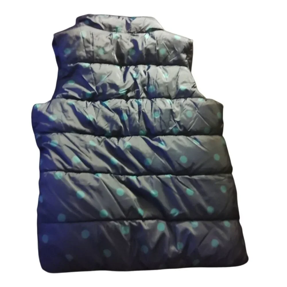 Old Navy Gray and Blue Polka Dot Vest (107)